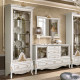 Витрина 2-х дверная в гостиную Стелла (белый золото)