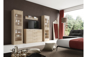 Гостиная Элана от МебельГрад, комплектация 2, цвет Бодега белая