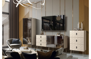 Комод для гостиной Богемия Фарфале (Bogemia Farfalle) БМКМ-4(Fa) [5]